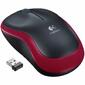 Logitech M185 dark red wireless USB  (910-002240)