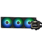 Водяное охлаждение для процессора /  Thermalright Frozen Warframe 360 Black Argb  (360mm,  Black,  ARGB /  Fans: 3x120mm,  70.84CFM,  29.8dBA,  2000RPM /  Pump height 60mm,  23dBA,  3000RPM,  Rad thickness 27mm /  S: 1200,  1700,  1851,  2011,  2066,  115X,  AM4,  AM5)