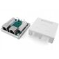 Hyperline SB1-2-8P8C-C5e-SH-WH Розетка компьютерная RJ-45 (8P8C),  категория 5e,  экранированная,  двойная,  внешняя,  Dual IDC