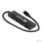 USB-Хаб  (концентратор) 4-в-1 ExeGate DUB-4CP / 3  (кабель-адаптер USB Type C --> 4xUSB3.0,  Plug&Play,  черный)