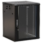 Hyperline TWB-0945-GP-RAL9004 Шкаф настенный 19-дюймовый  (19"),  9U,  500x 600х 450мм,  стеклянная дверь с перфорацией по бокам,  ручка с замком,  цвет черный  (RAL 9004)  (разобранный)