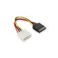 Кабель SATA питания 0.15 m GCR GC- ST201, MOLEX 4pin  /  SATA 15pin,  медь,  пакет