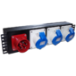 Блок розеток 19" трехфазный,  1х3 IEC309,  32A 380V