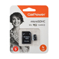 Карта памяти microSD GoPower 4GB Class10 15 МБ / сек V10 с адаптером