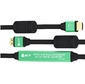 Greenconnect Кабель с активным усилителем сигнала 20.0m  (10m+10m) AL case 2 ферит кольца,  HDMI 2.0,  28 / 26,  HDR 4:2:0,  4K / 30Hz, черный,  High speed 19M / 19M с усилителем,  черный,  тройной экран,  GCR-50750