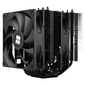 Кулер для процессора /  Thermalright Phantom Spirit 120 SE Black  (4-pin PWM,  154mm,  Ni / Cu,  7x6mm,  2x120mm,  66.17CFM,  25.6dBA,  1500RPM,  S: 1200,  1700,  1851,  115X,  AM4,  AM5,  silver,  black)