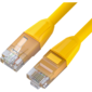 GCR Патч-корд прямой 1.5m LSZH UTP кат.6,  желтый,  24 AWG,  литой без фиксатора,  ethernet high speed,  RJ45,  T568B,  GCR-52788