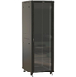 Шкаф серверный Hyperline TTBR-3261-AS-RAL9004 напольный 32U 600x1000мм стекло / металл 2 бок.пан. задн.дв.спл.стал.лист 1000кг черный 910мм 98.2кг 1610мм IP20