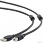 Cablexpert Кабель USB 2.0 Pro CCF2-USB2-AMBM-6,  AM / BM,  1.8м,  экран,  2феррит.кольца,  черный,  пакет