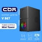 CBR Корпус mATX Minitower V867,  без БП,  1*USB 3.0,  2*USB 2.0,  HD Audio+Mic,  Rainbow Fan,  Black [PCC-MATX-V867-WPSU]