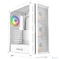 Powercase Ultimate White,  Tempered Glass,  4x 120mm ARGB fans,  ARGB HUB,  белый,  ATX  (CUW-A4)