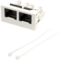 Вставка Mosaic 22.5x45 2xRJ45 Cat.5e,  белая
