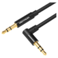 Кабель Vention аудио Jack 3, 5 mm M / Jack 3, 5 mm M угол 90  - 1, 5м Черный