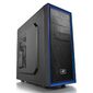 Корпус Deepcool TESSERACT BF  (DP-CCATX-TSRBFBK),  без БП,  черно-синий,  ATX,  видеокарта до 310мм,  высота кулера для процессора до 165мм,  7 слотов расширения,  2 отсека 5.25",  4 отсека 3.5",  3 отсека 2.5",  охлаждение 1x120мм DC fan сзади,   (1x120мм спереди,  2x120мм сверху,  2x80 / 90 / 120мм сбоку опционально). Передние порты Микрx1,  Audiox1,  USB2.0x1,  USB3.0x1. Размеры 210 (Ш) x 454 (В) x 472 (Д)мм,  Вес 5.20кг
