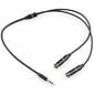 Кабель аудио разветвитель Cablexpert CCAB-02-35MY-0.2MB. 3.5 джек  (M) / 2х 3.5 джек  (F),  черный,  0.2м,  блистер