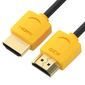 Greenconnect Кабель SLIM 2.0m HDMI 2.0,  желтые коннекторы Slim,  OD3.8mm,  HDR 4:2:2,  Ultra HD,  4K 60 fps 60Hz,  3D,  AUDIO,  18.0 Гбит / с,  32 / 32 AWG,  GCR-51576