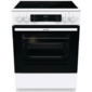 Плита Электрическая Gorenje GEC6C40WD белый стеклокерамика  (без крышки)