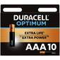 Батарея Duracell Alkaline LR03 Optimum AAA  (10шт) блистер