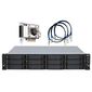 SMB QNAP TL-R1200S-RP SATA 6GB / s JBOD storage enclosure,  12-tray 3, 5" / 2, 5" w / o HDD,  3 x SFF-8088,  2 PSU. Rackmount. W / o rail kit RAIL-B02