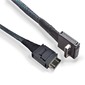 AXXCBL700CVCR 700mm long,  spare cable kit  (1 cable included),  straight OCuLink SFF-8611 connector to right angle OCuLink SFF-8611 connector