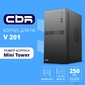CBR Корпус mATX Minitower V201,  без БП,  2*USB 2.0,  HD Audio+Mic,  Black [PCC-MATX-V201-WPSU]