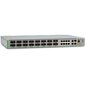 Allied telesis 24 x 10 / 100T ports and 4 x 100 / 1000X SFP  (2 for Stacking),  Fixed AC power supply,  EU Power Cord