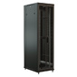 Шкаф коммутационный WRline  (WR-TT-2766-DD-RAL9004) напольный 27U 600x600мм пер.дв.перфор.2ств. задн.дв.перфор.2-хст. 2 бок.пан. 800кг черный 510мм 1388мм IP20 сталь