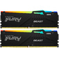 Память DDR5 16GB 5200MHz Kingston KF552C36BBEA-16 Fury Beast Expo RGB RTL Gaming PC5-41600 CL36 DIMM 288-pin 1.25В kit single rank с радиатором Ret