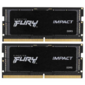 Память оперативная /  Kingston 64GB 4800MT / s DDR5 CL38 SODIMM  (Kit of 2) FURY Impact PnP