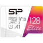 Флеш карта microSD 128GB Silicon Power Elite A1 microSDXC Class 10 UHS-I U3 100 Mb / s  (SD адаптер)
