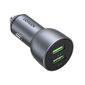 Автомобильное зарядное устройство UGREEN CD213  (70594) USB-C PD+USB-C PD 36W Fast Car Charger. Цвет: серый космос