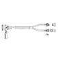 Кабель DiliVing DLMC74-8871 Cable MCIO x8 74P  (прямой Straight Type)  -TO-  2x Slimline SAS x4 38P  (SFF8654,  прямой Straight Type) ,  85 Ohm,  L:80cm