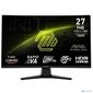 MSI MAG 274CXF 27" 16:9 FHD (1920x1080) VA Curve 1500R, 1ms (MPRT), 3000:1, 100M:1, 300nit, 178 / 178, 2xHDMI 2.0, 1xDP 1.2,  Tilt, VESA, 280HZ, Black, 1y war-ty