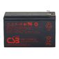 Battery CSB series HRL,  HRL1234W F2 FR,  voltage 12V,  capacity 34 W / C at 15 min. discharge to U con. - 1.67 V / Cel at 25°C,   (discharge 20 hours),  max. discharge current  (5 sec.) 130A,  short circuit current 367A,  max. charge current 3.4A,  lead-acid type AGM,  terminals F2,  LxWxH 150.9x64.8x98.6mm.,  weight 2.7kg.,  service life 5 years,  case made of fire-resistant plastic.