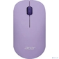 Мышь Acer OMR205 фиолетовый оптическая  (1200dpi) беспроводная USB для ноутбука  (2but)