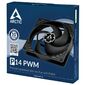 Вентилятор Arctic Cooling Вентилятор корпусной ARCTIC P14 PWM PST  (black / black) - retail  (ACFAN00125A)