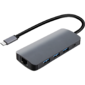 Кабель-адаптер USB3.1 Type-CM-->HDMI 4K*60Hz +3USB3.1 (10Гбс)+RJ45+TF+SD+PD VCOM <CU4641>
