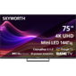 Телевизор LED Skyworth 75" 75X87G QD-Mini LED Magic Sound Karaoke TV Frameless черный / черный 4K Ultra HD 120Hz DVB-T DVB-T2 DVB-C DVB-S DVB-S2 USB WiFi Smart TV