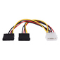 Кабель GoPower MOLEX  (f)-2SATA  (m) 0.2м PVC RoHS  (1 / 500)