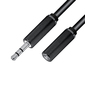 4PH Удлинитель аудио 0.5m jack 3, 5mm / jack 3, 5mm черный,  M / F,  экран,  стерео,  4PH-R90258