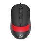 Мышь Оклик 310M черный / красный оптическая  (2400dpi) USB для ноутбука  (3but)