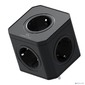 Cablexpert Тройник CUBE-5-16-B  Tower  (5р,  16А,  заземл,  ) черный,  коробка {22567}