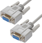 Greenconnect Кабель 0.5m 0-модемный COM линковочный,  DB9 / DB9  9F / 9F,  серый,  30 AWG,  GCR-DB901-0.5m