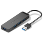 Концентратор Vention OTG USB 3.0 на 4 порта Черный - 0.1м.