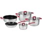 Набор 8 предметов: Кастрюли с / кр 20 см  (3, 0л),  24 см  (5, 6л),  ковш с / кр 16 см  (1, 4л),  сотейник б / кр 2