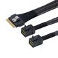 Кабель /  SAS SFF-8654 8i to 2xHDminiSAS SFF-8643 Cable, 0.8m (SAS 4.0)