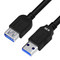 GCR Удлинитель 0.2m USB 3.0,  AM / AF,  черный,  GCR-51874