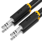 GCR Кабель 10.0m аудио jack 3, 5mm / jack 3, 5mm черный,  желтая окантовка,  ультрагибкий,  M / M,  Premium,  экран,  стерео,  GCR-53818