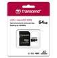 Флеш карта microSD 64GB Transcend High Performance,  microSDXC UHS-I U3,  V30,  A2 [R / W - 100 / 85 MB / s] с адаптером