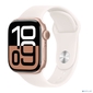 Смарт-часы Apple Watch Series 10 A2997 42мм OLED корп.розовое золото Sport Band рем.белый разм.брасл.:S / M  (MWWH3LW / A)